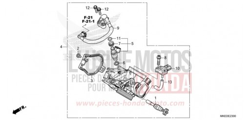DROSSELKLAPPENGEHAEUSE CRF450RXM de 2021