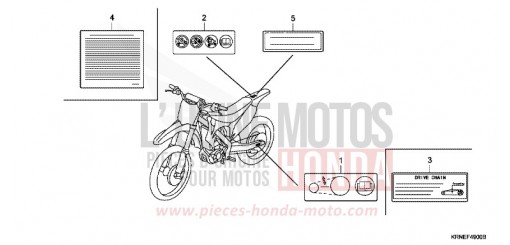 WARNETIKETT CRF250RB de 2011