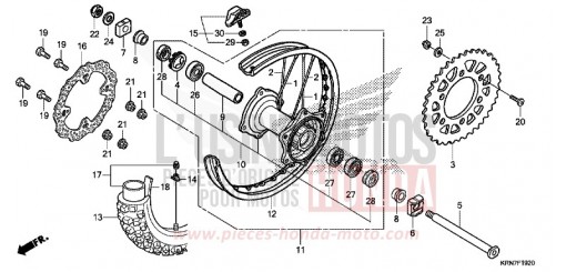 HINTERRAD CRF250RE de 2014