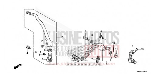 PEDAL/KICKSTARTER-ARM CRF250RE de 2014