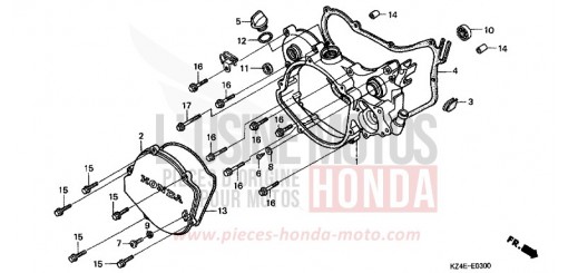 KURBELGEHAEUSEABDECKUNG CR125R1 de 2001