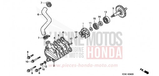 WASSERPUMPE CR125R1 de 2001