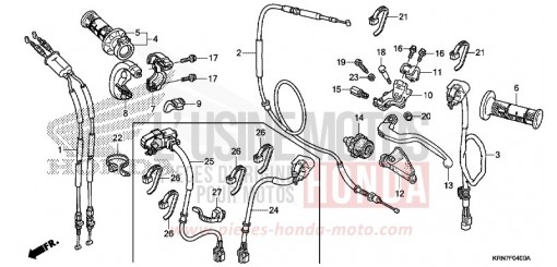 HEBELGRIFF/SCHALTER/KABEL CRF250RH de 2017