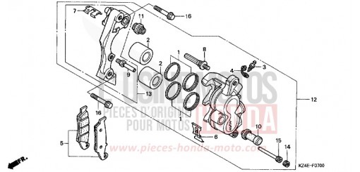 VORDERRAD-BREMSSATTEL CR125R1 de 2001