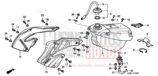 KRAFTSTOFFTANK CR125R1 de 2001