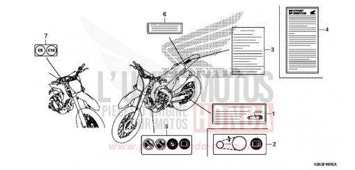 WARNETIKETT CRF250RJ de 2018