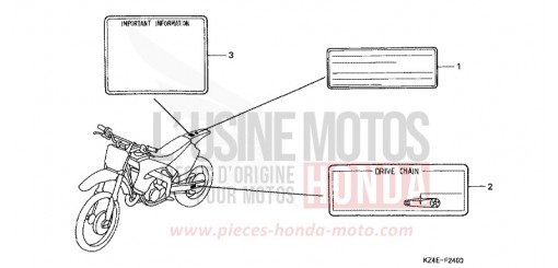 WARNETIKETT CR125R1 de 2001