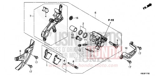 HINTERRAD-BREMSSATTEL CRF250RK de 2019