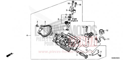 DROSSELKLAPPENGEHAEUSE CRF250RL de 2020