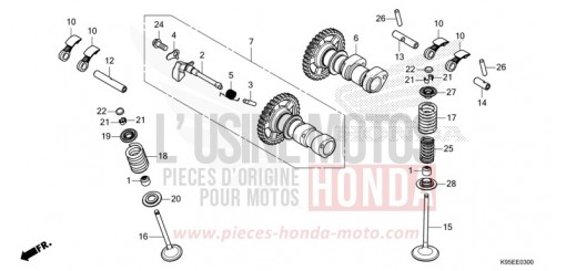 NOCKENWELLE/VENTIL CRF250RN de 2022