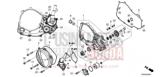 KURBELGEHAEUSEABDECKUNG/WASSERPUMPE CRF250RN de 2022