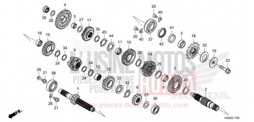 GETRIEBE CRF250RN de 2022