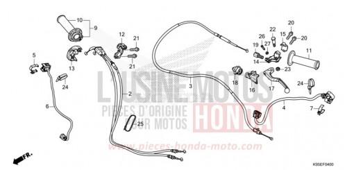 HEBELGRIFF/SCHALTER/KABEL CRF250RN de 2022