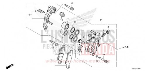 VORDERRAD-BREMSSATTEL CRF250RN de 2022