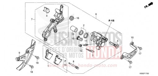 HINTERRAD-BREMSSATTEL CRF250RN de 2022