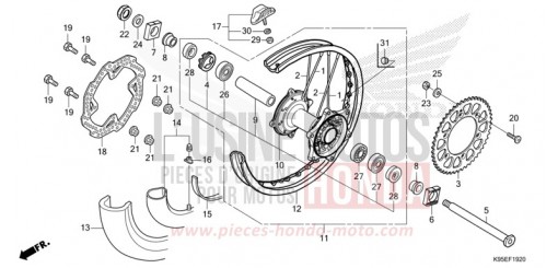 HINTERRAD CRF250RN de 2022