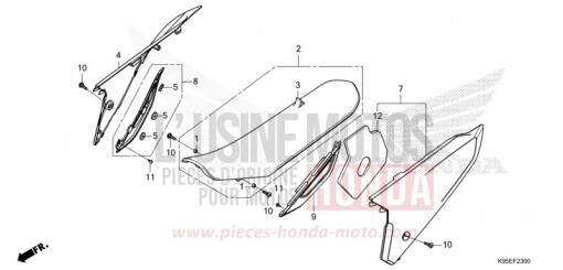 SITZ/SEITENABDECKUNG CRF250RN de 2022