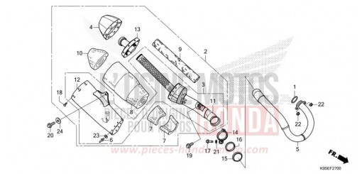 ABGAS-SCHALLDAEMPFER CRF250RN de 2022