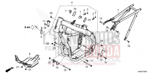 RAHMENKOERPER CRF250RN de 2022