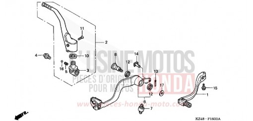 PEDAL/KICKSTARTER-ARM CR125R4 de 2004