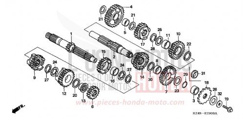 GETRIEBE CR125R5 de 2005