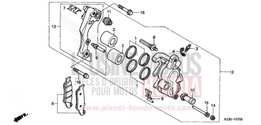 VORDERRAD-BREMSSATTEL CR250R1 de 2001