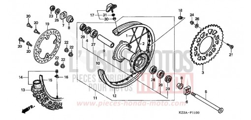 HINTERRAD CR250R2 de 2002