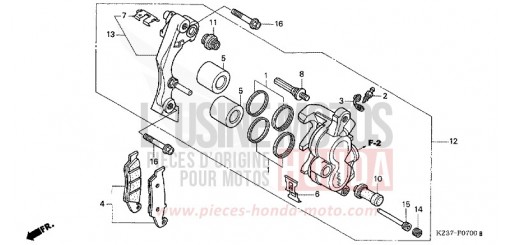 VORDERRAD-BREMSSATTEL CR250R4 de 2004