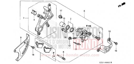 HINTERRAD-BREMSSATTEL CR250R5 de 2005