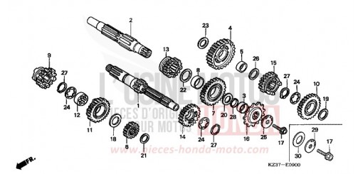 GETRIEBE CR250R7 de 2007