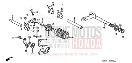 SCHALTTROMMEL CR250R7 de 2007