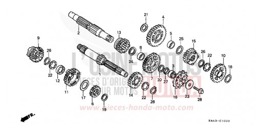 GETRIEBE CR250RH de 1987