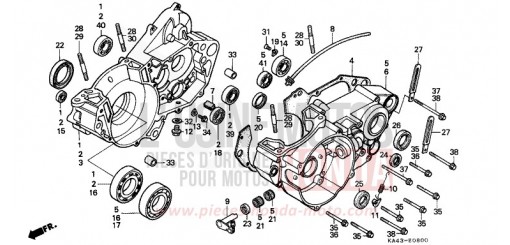 KURBELGEHAEUSE CR250RK de 1989