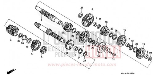 GETRIEBE CR125RL de 1990