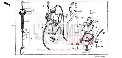 VERGASER CR125RM de 1991
