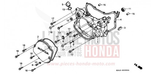 KURBELGEHAEUSEABDECKUNG CR125RP de 1993