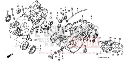 KURBELGEHAEUSE CR250RS de 1995