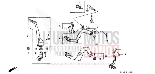 PEDAL/KICKSTARTER-ARM CR125RP de 1993