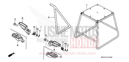 STAENDER/STUFE CR125RP de 1993