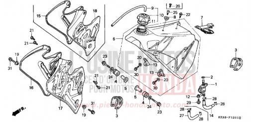 KRAFTSTOFFTANK CR250RS de 1995