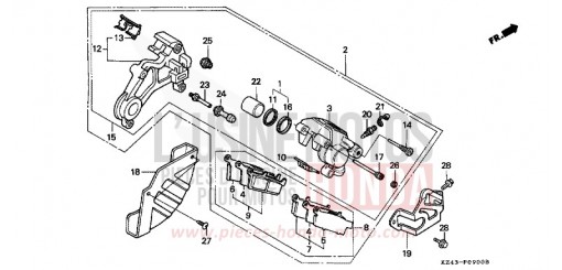 HINTERRAD-BREMSSATTEL CR125RR de 1994