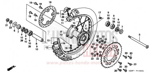 HINTERRAD CR250RW de 1998