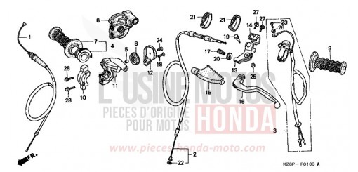 HEBELGRIFF CR250RX de 1999
