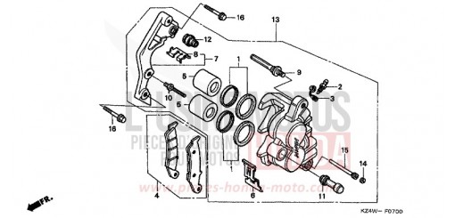 VORDERRAD-BREMSSATTEL CR125RW de 1998