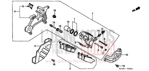HINTERRAD-BREMSSATTEL CR125RW de 1998