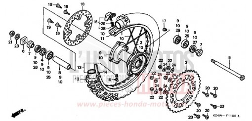 HINTERRAD CR125RW de 1998