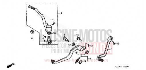 PEDAL/KICKSTARTER-ARM CR125RW de 1998