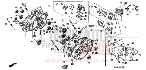 KURBELGEHAEUSE CR125RY de 2000