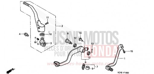 PEDAL/KICKSTARTER-ARM CR125RY de 2000