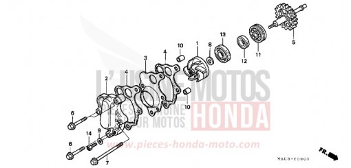 WASSERPUMPE CR500R1 de 2001